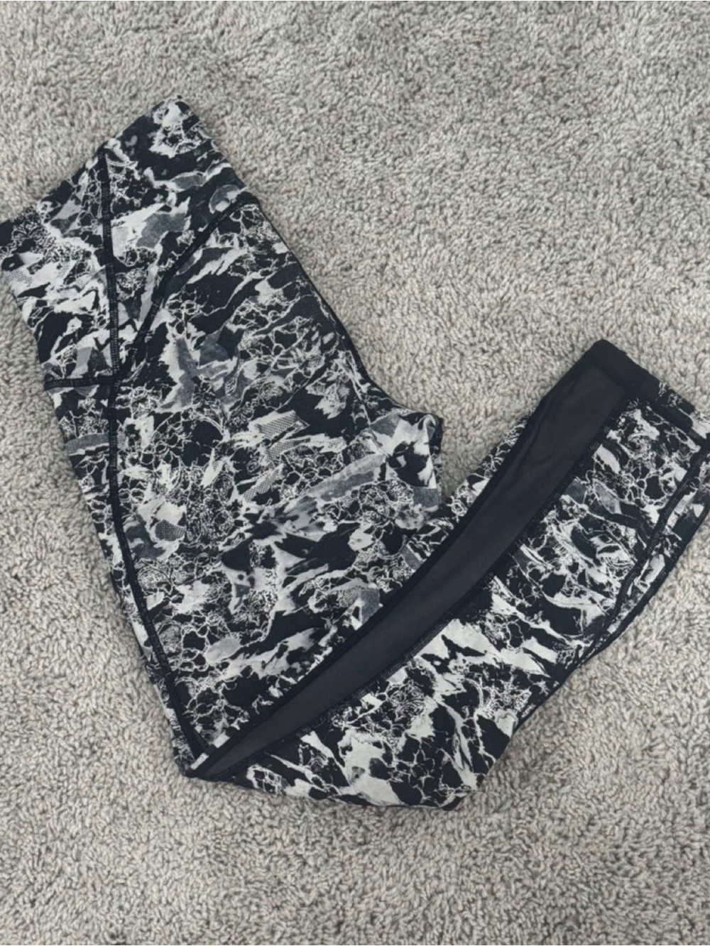 lululemon athletica Black & White Marble Print Leggings